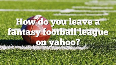 How do you leave a fantasy football league on yahoo?