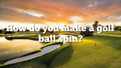 How do you make a golf ball spin?