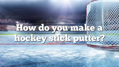 How do you make a hockey stick putter?