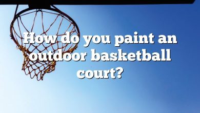 How do you paint an outdoor basketball court?