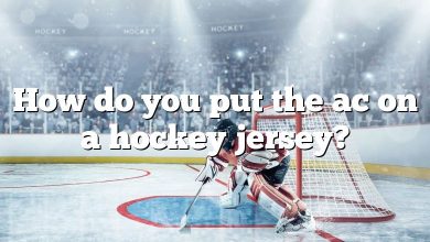 How do you put the ac on a hockey jersey?