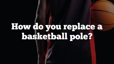 How do you replace a basketball pole?