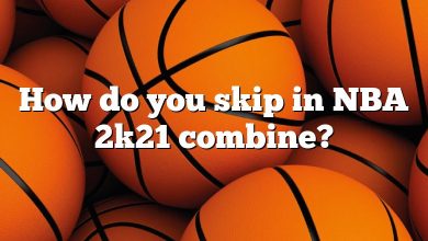 How do you skip in NBA 2k21 combine?