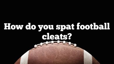 How do you spat football cleats?