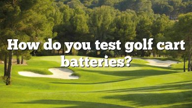 How do you test golf cart batteries?