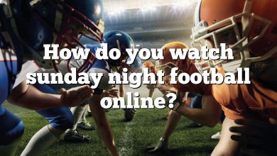 How do you watch sunday night football online?