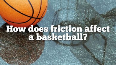 How does friction affect a basketball?