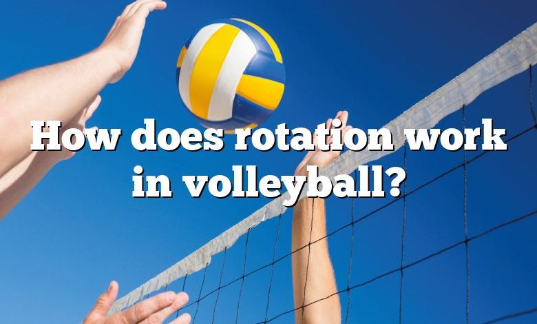 How does rotation work in volleyball?