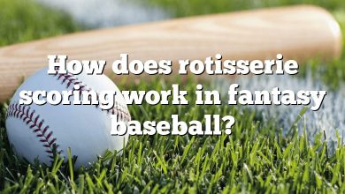 How does rotisserie scoring work in fantasy baseball?