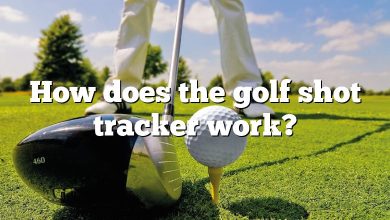 How does the golf shot tracker work?