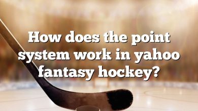 How does the point system work in yahoo fantasy hockey?