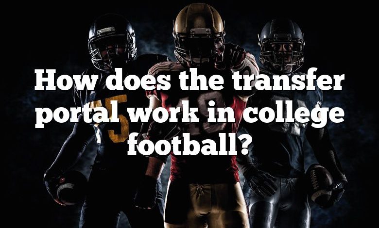 How does the transfer portal work in college football?