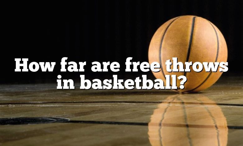 How far are free throws in basketball?