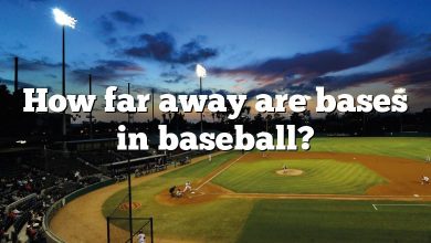 How far away are bases in baseball?