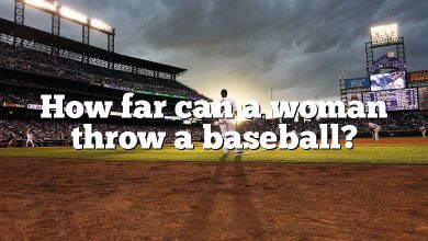 How far can a woman throw a baseball?