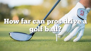 How far can pros drive a golf ball?