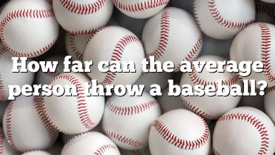 How far can the average person throw a baseball?