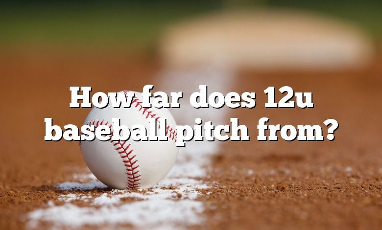 How far does 12u baseball pitch from?