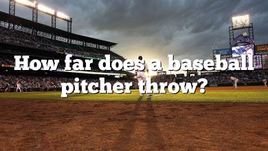 How far does a baseball pitcher throw?