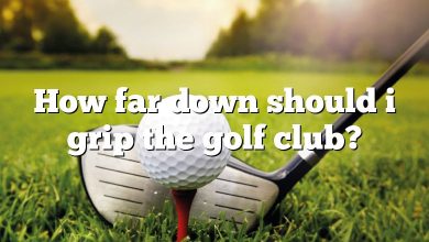 How far down should i grip the golf club?