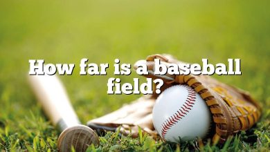 How far is a baseball field?