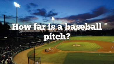 How far is a baseball pitch?