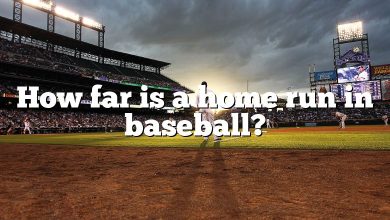 How far is a home run in baseball?