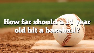 How far should a 14 year old hit a baseball?