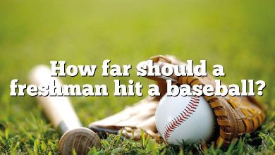 How far should a freshman hit a baseball?