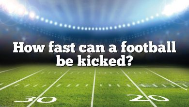 How fast can a football be kicked?