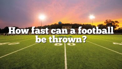 How fast can a football be thrown?