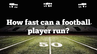 How fast can a football player run?