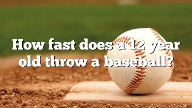 How fast does a 12 year old throw a baseball?