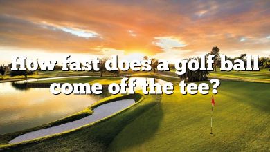 How fast does a golf ball come off the tee?