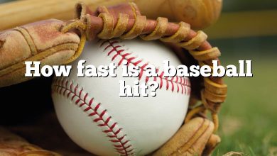 How fast is a baseball hit?