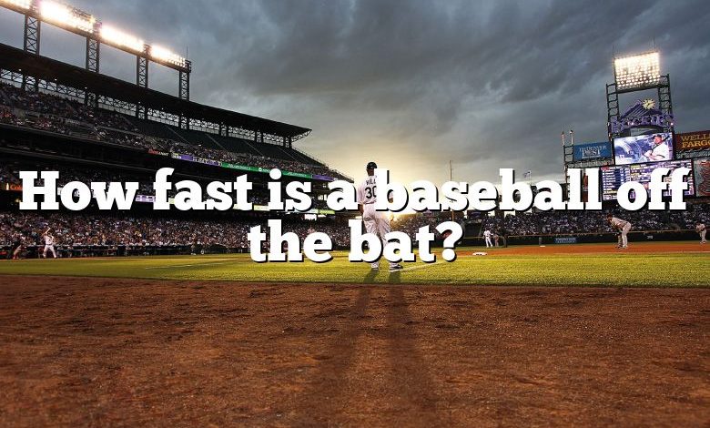 How fast is a baseball off the bat?