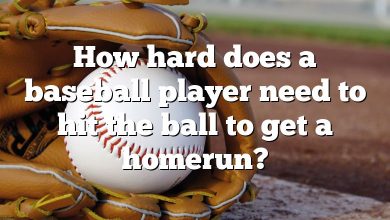 How hard does a baseball player need to hit the ball to get a homerun?