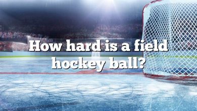 How hard is a field hockey ball?