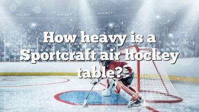 How heavy is a Sportcraft air hockey table?