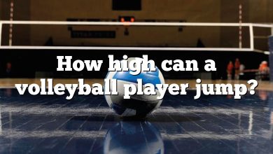 How high can a volleyball player jump?