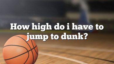 How high do i have to jump to dunk?