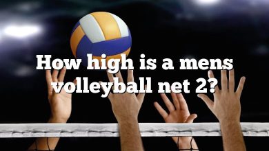 How high is a mens volleyball net 2?