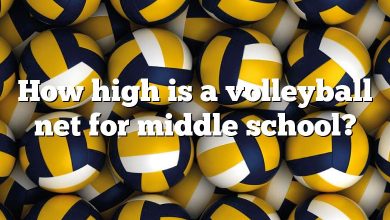 How high is a volleyball net for middle school?