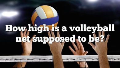 How high is a volleyball net supposed to be?