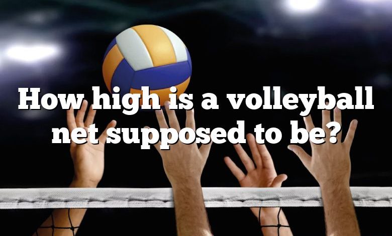 How high is a volleyball net supposed to be?