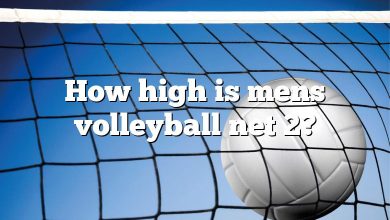 How high is mens volleyball net 2?