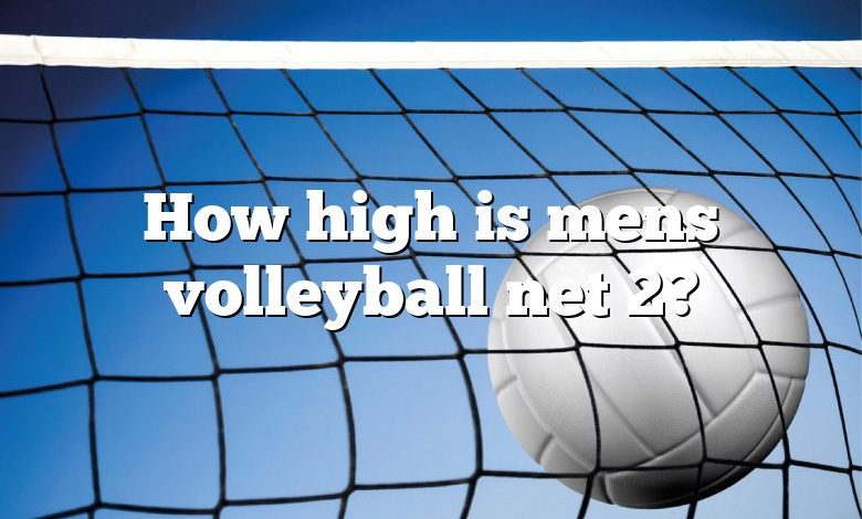 How high is mens volleyball net 2?