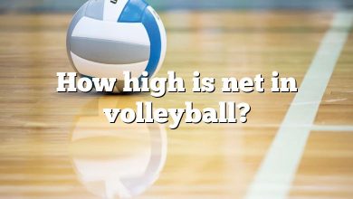 How high is net in volleyball?