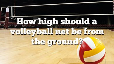 How high should a volleyball net be from the ground?