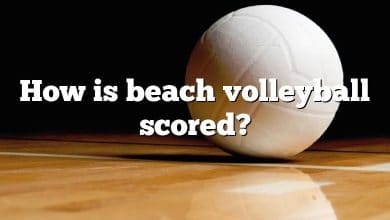How is beach volleyball scored?
